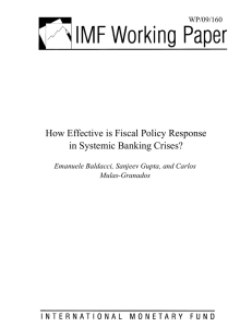 How Effective is Fiscal Policy Response in Systemic Banking Crises