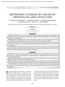 Metástasis cutáneas de cáncer de próstata de larga