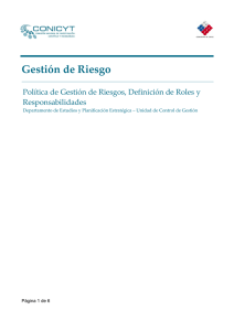 Política de Riesgo 2009 Version actualizada