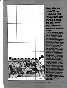 Opci&oacute;n de Planificaci&oacute;n en los Deportes de Largo Periodo de