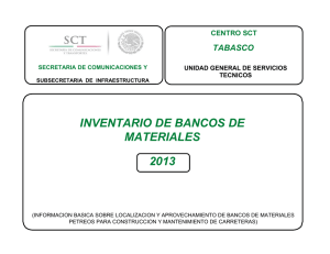 2013 INVENTARIO DE BANCOS DE MATERIALES