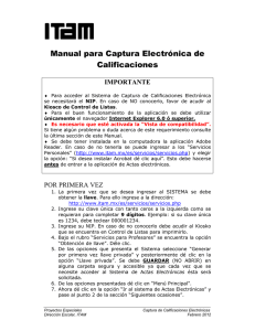 Manual para Captura Electrónica de Calificaciones