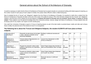 General advice about the School of Architecture of Granada.