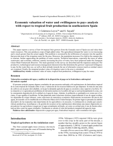 Economic valuation of water and «willingness to pay» analysis