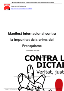 Manifest Internacional contra la impunitat dels