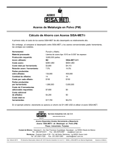 Aceros SISA - Cálculo de Ahorro con Aceros SISA-MET