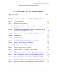 TÍTULO V SOCIEDADES CONTROLADORAS DE GRUPOS