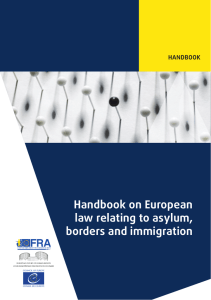Handbook on European law relating to asylum, borders and