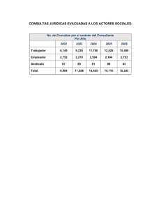 consultas juridicas evacuadas a los actores sociales.