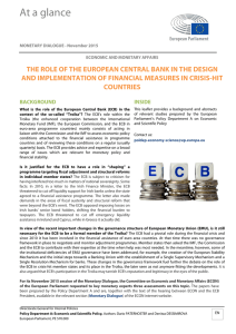 The role of the European Central Bank in the design and