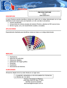 DESCRIPCION La guía Pantone permite identificar colores por