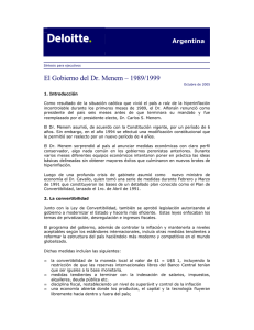 El Gobierno del Dr. Menem – 1989/1999