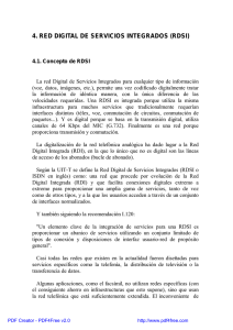 4. RED DIGITAL DE SERVICIOS INTEGRADOS (RDSI)