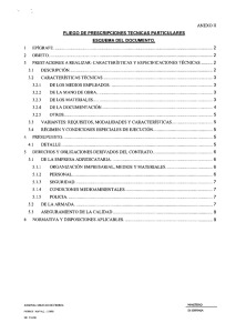 ANEXO n 1 EPÍGRAFE . 2 2 OBJETO. .. 2 3 PRESTACIONES A