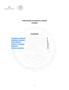 Información económica y estatal Yucatán Contenido