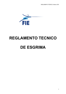 Reglamento FIE Técnico - Federación Madrileña Esgrima
