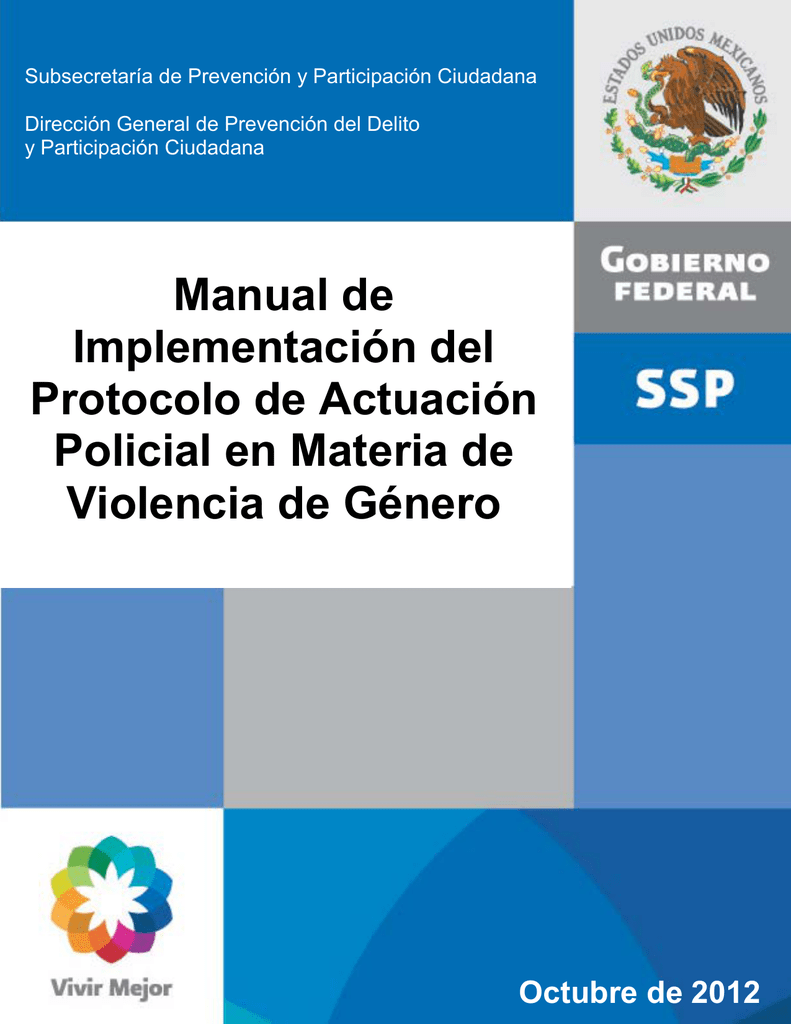 Manual De Implementación Del Protocolo De Actuación Policial En 6998