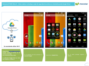 Motorola XT1032 Moto G - Backup de archivos en Android