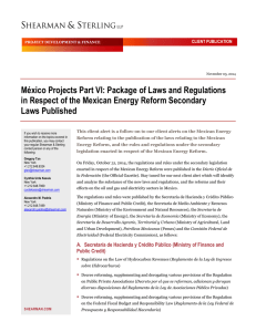 México Projects Part VI: Package of Laws and