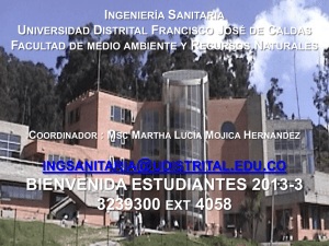 Formulación de la Ingeniería Sanitaria en la Universidad Distrital FJC