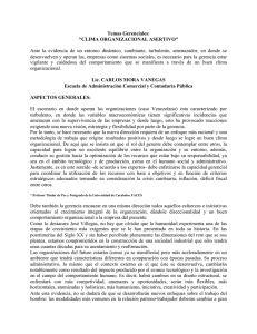Temas Gerenciales: "CLIMA ORGANIZACIONAL ASERTIVO" Ante la