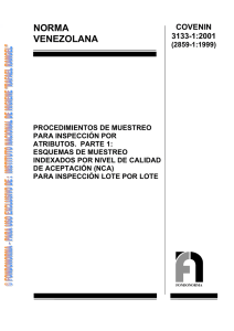 norma venezolana procedimientos de muestreo para inspección por