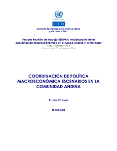 Coordinación de politica macroeconómica escenarios en la