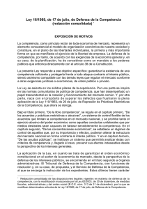 Ley 16/1989, de 17 de julio, de Defensa de la Competencia