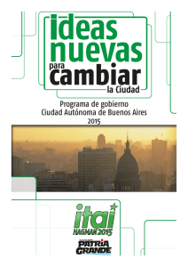 Programa de gobierno Ciudad Autónoma de Buenos Aires 2015