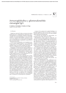 Inmunoglobulina y glomerulonefritis mesangial IgA