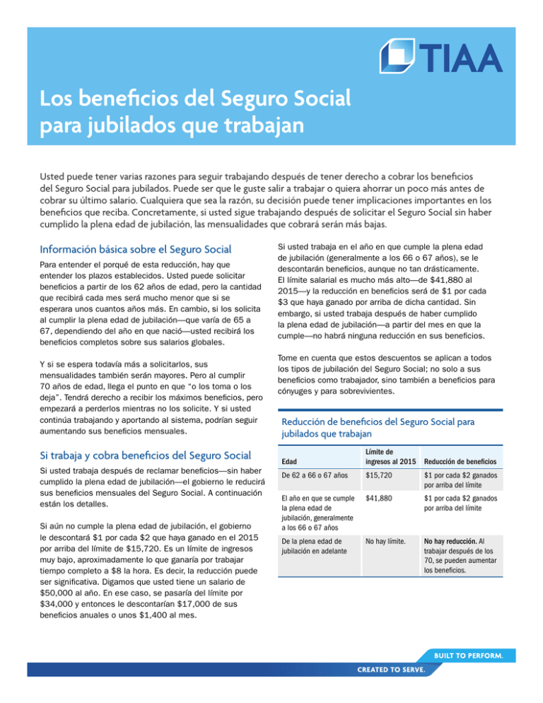 Los Beneficios Del Seguro Social Para Jubilados Que Trabajan