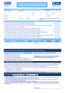 formulario de inscripción en el registro