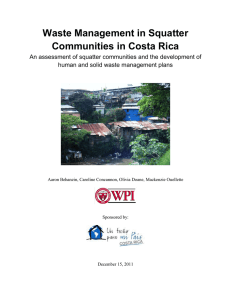 Waste Management in Squatter Communities in Costa Rica