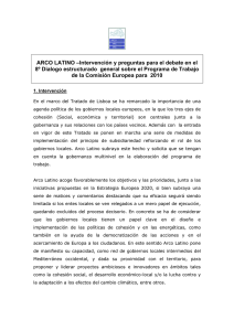 ARCO LATINO –Intervención y preguntas para el debate en el 8º