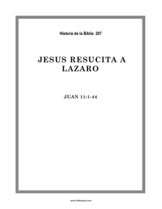 JESUS RESUCITA A LAZARO
