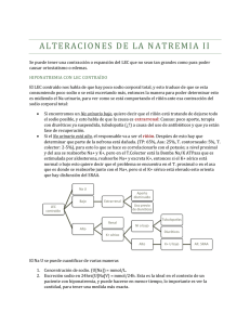 ALTERACIONES DE LA NATREMIA II
