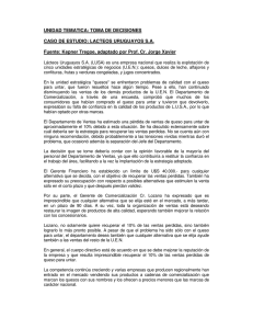 UNIDAD TEMATICA: TOMA DE DECISIONES CASO DE ESTUDIO