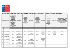 Resultados por etapa Concurso 3° Nivel