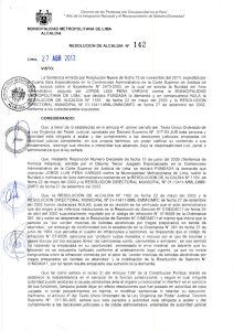 municipalidad metropolitana de lima alcaldia resolución de alcaldia