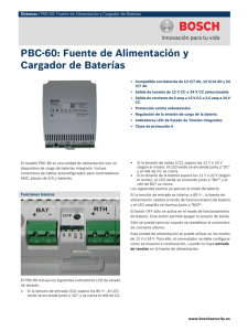 PBC-60: Fuente de Alimentación y Cargador de Baterías