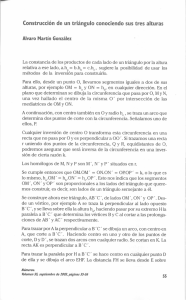 Construcción de un triángulo conociendo sus tres alturas