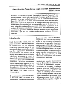 Liberalización financiera y segmentación de mercados