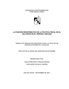 La función redistributiva de la política fiscal en el período 1989 – 2002
