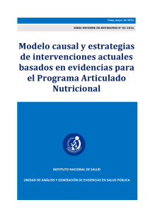 Modelo causal y estrategias de intervenciones actuales basados en