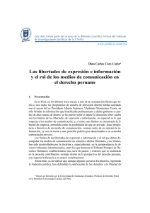 Las libertades de expresión e información y el rol de los medios de