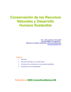Conservación de los Recursos Naturales y Desarrollo Humano