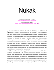 os nukak habitan los territorios del norte del Guaviare y sus límites