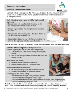 PARENT RESOURCE: LEARNING TO CUT WITH
