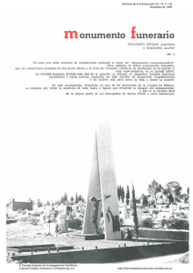 Monumento funerario - Informes de la Construcción