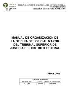 MANUAL DE ORGANIZACIÓN DE LA OFICINA DEL OFICIAL